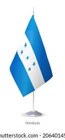 Flag of Honduras. Vector Flagstaff.