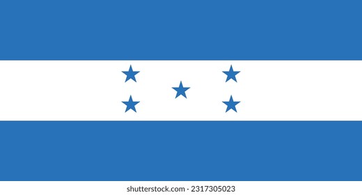Bandera de Honduras - Ilustración vectorial.