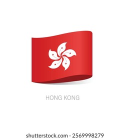 Flag Of Hong Kong Icon Vector Design.