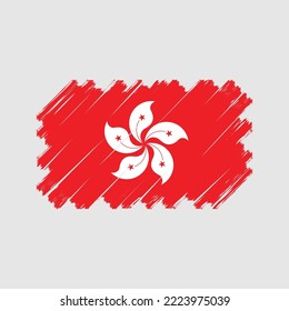 Flag of Hong Kong vector illustration