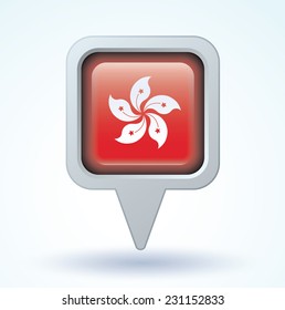 Flag of Hong kong, vector illustration