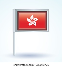 Flag of Hong kong, vector illustration