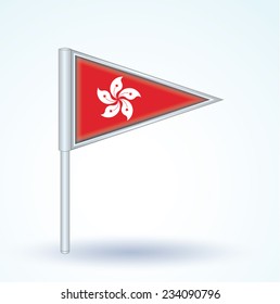Flag of Hong kong, vector illustration