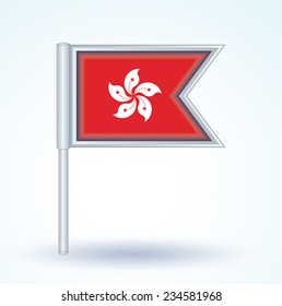 Flag of Hong kong, vector illustration