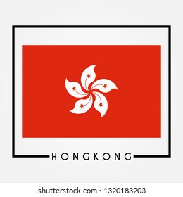 Flag of Hongkong vector illustration