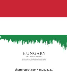 Flag of Hungary, brush stroke background