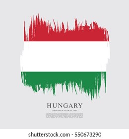 Flag of Hungary, brush stroke background