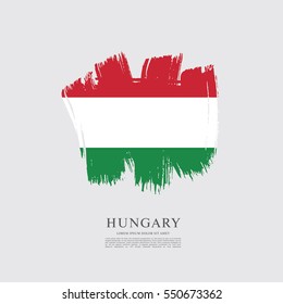 Flag of Hungary, brush stroke background