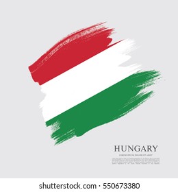 Flag of Hungary, brush stroke background