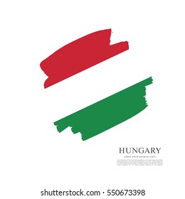 Flag of Hungary, brush stroke background