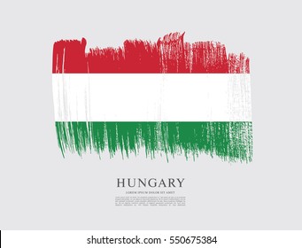 Flag of Hungary, brush stroke background