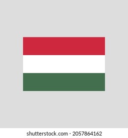 Flag of Hungary color line element. Vector element for web page, mobile app, promo.  UI UX GUI design element. 