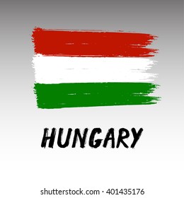 Flag Of Hungary - Grunge