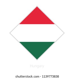 Flag of Hungary participant of the Europe football competition. Vector flag.