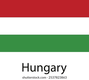 The flag of Hungary is a tri-colour of red, white, and green, arranged horizontally from top to bottom. It is a simple yet powerful symbol of the nation's identity and heritage.