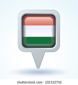 Flag of hungary, vector illustration