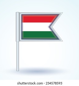 Flag of hungary, vector illustration