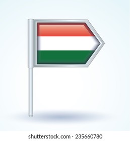 Flag of hungary, vector illustration