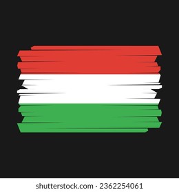 Ilustración vectorial de la bandera de Hungría
