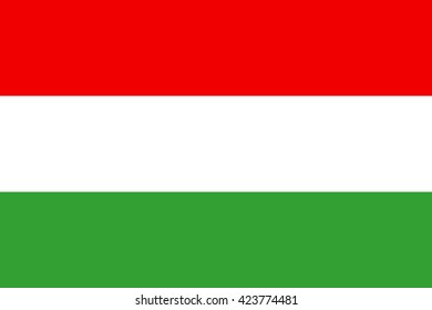 Flag of Hungary. Vector illustration.