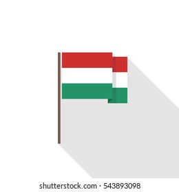 flag of Hungary. vector illustration