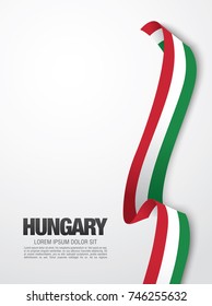 Flag of Hungary, vector illustration, card layout design