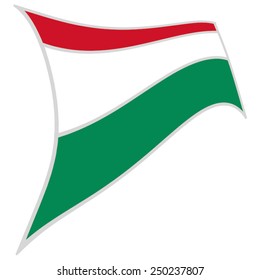 Flag of Hungary vector illustration hand made government symbol 