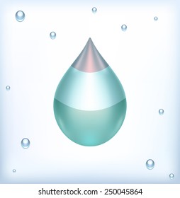 Flag of Hungary water drop