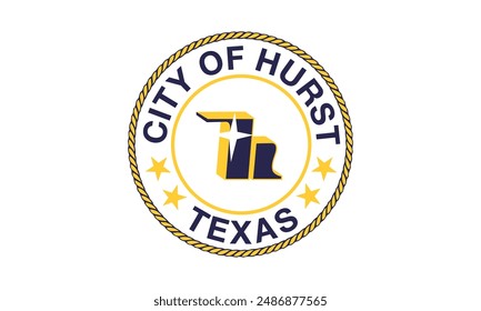 Flag of Hurst, Texas, USA. 