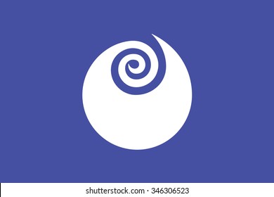 Flag of Ibaraki prefecture of Japan. Vector illustration.