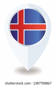 Flag of Iceland, Iceland. Bright, colorful vector illustration.