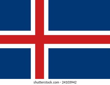 Flag of Iceland in vector art