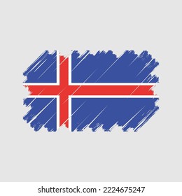 Flag of Iceland vector illustration