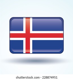 Flag of Iceland, vector illustration