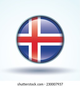 Flag of Iceland, vector illustration
