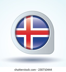Flag of Iceland, vector illustration