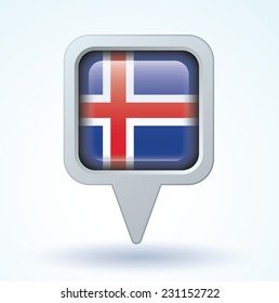 Flag of Iceland, vector illustration