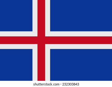 Flag of Iceland vector illustration