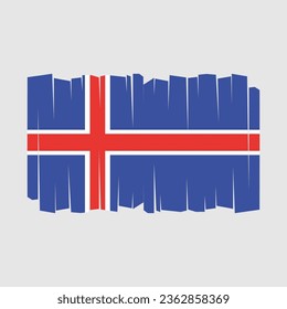 Flag of Iceland Vector Illustration