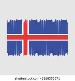 Flagge Islands Vektorgrafik