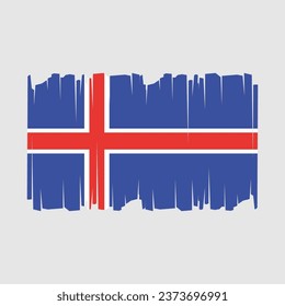 Flag of Iceland Vector Illustration