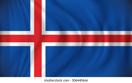 Flag of Iceland - vector illustration