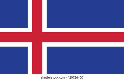 Flag of Iceland. Vector illustration