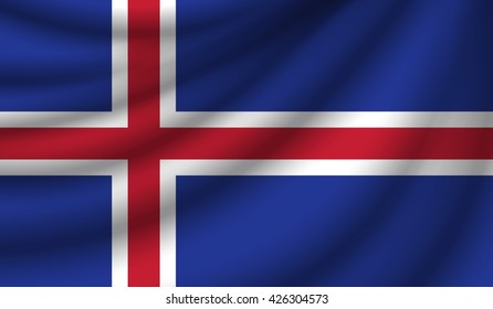 Flag of Iceland, vector illustration