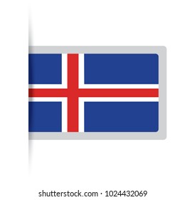Flag of Iceland. Vector illustration of a stylized flag.
The slit in the paper with shadows. isolated on white.