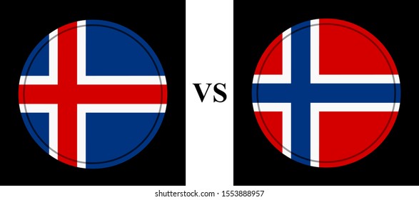 flag of iceland vs norway