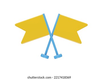 Icono de bandera 3d ilustración de representación
