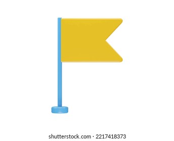 Flag icon 3d render illustration