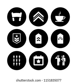 flag icon. 9 flag set with salute, cup, military and banner vector icons for web and mobile app