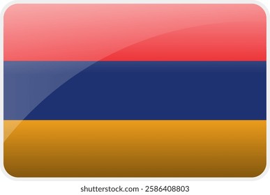 Flag Icon of Armenia Country,National Vector Flag Iconic Symbol and Colors of Armenia flag.